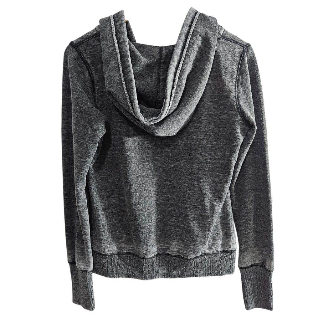 Zen By J. America Burn't Out Gray Hooded Sweatshirt - Picture 2 of 13